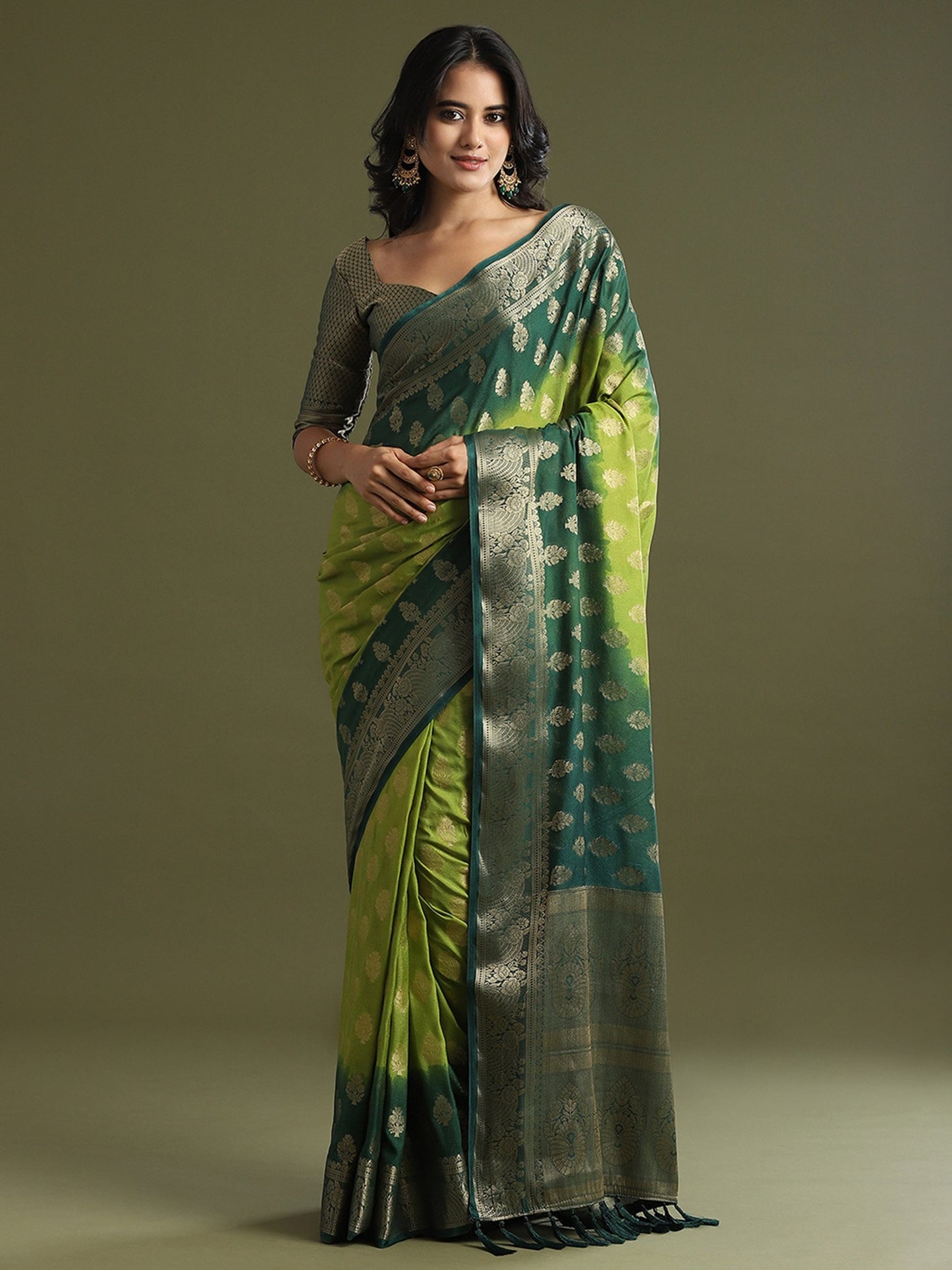 Light Kanjeevaram Georgette Woven Saree