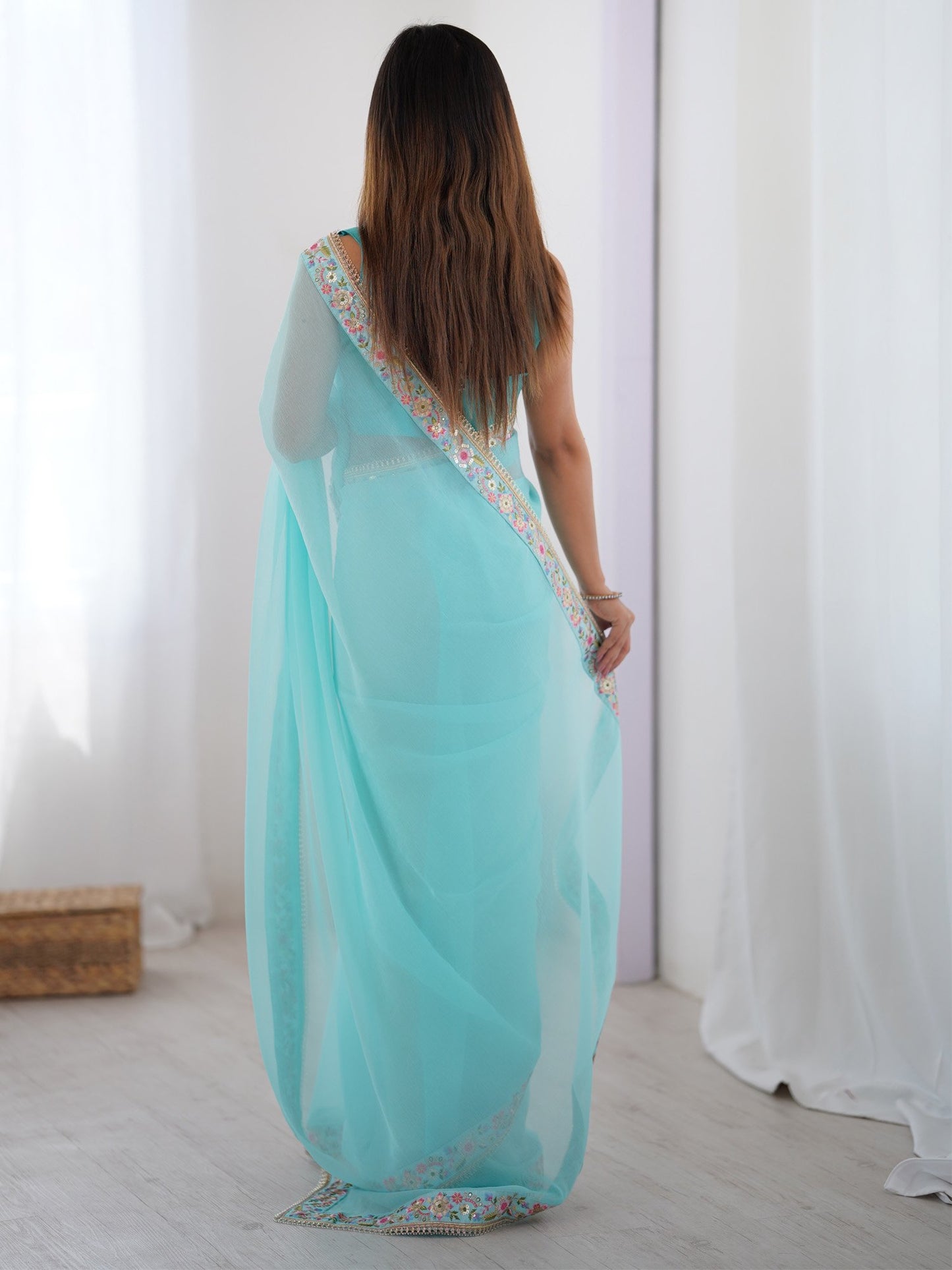 partywear designer saree for festive occasions