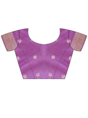 Lavendar Kanjeevaram Dola Silk Woven Saree - The Dori Store