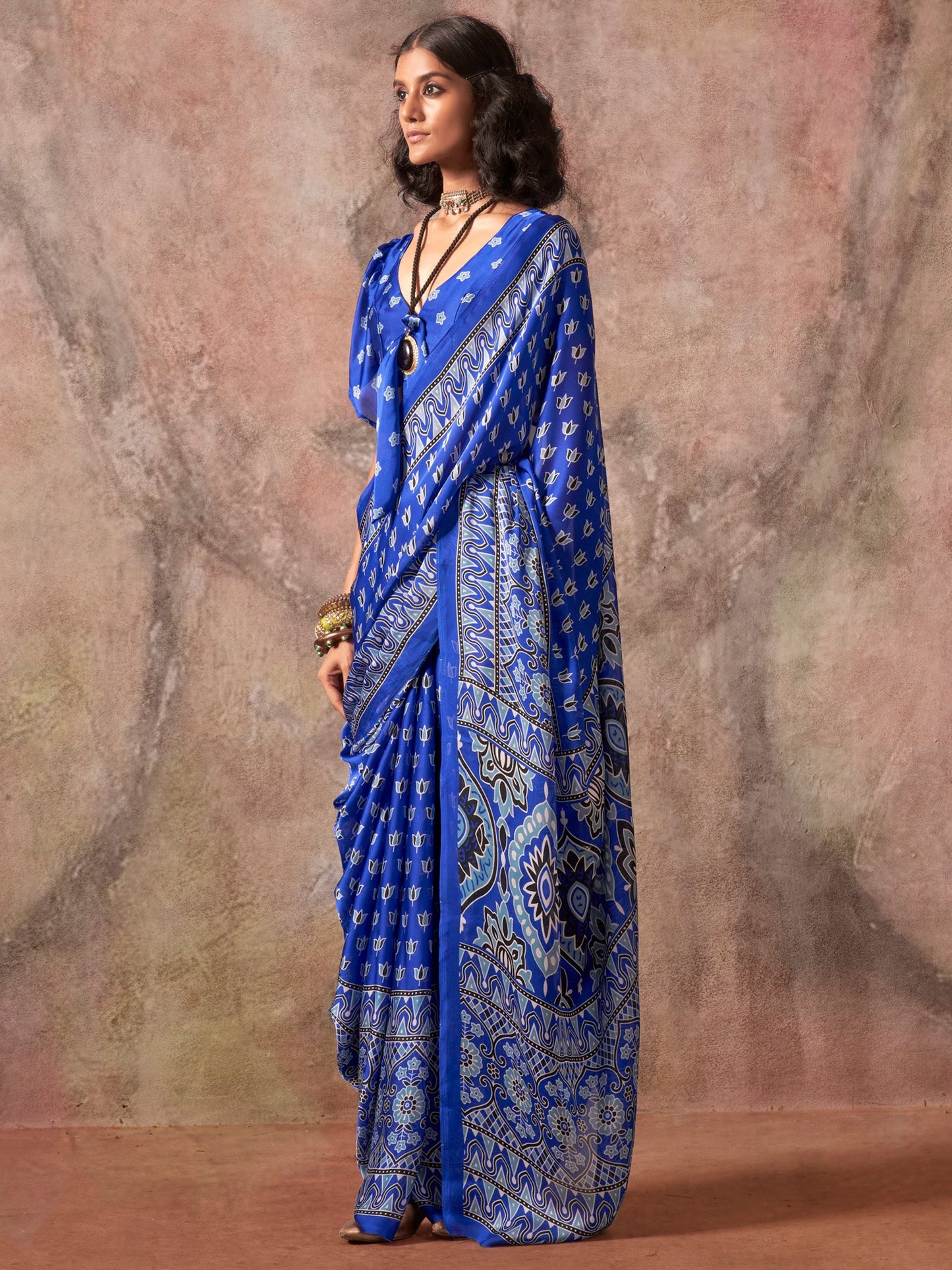 partywear designer saree for festive occasions