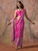 Pink Pink Block Print Satin Printed Saree