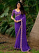 Blue Indigo Leheriya Georgette Embroidered Saree