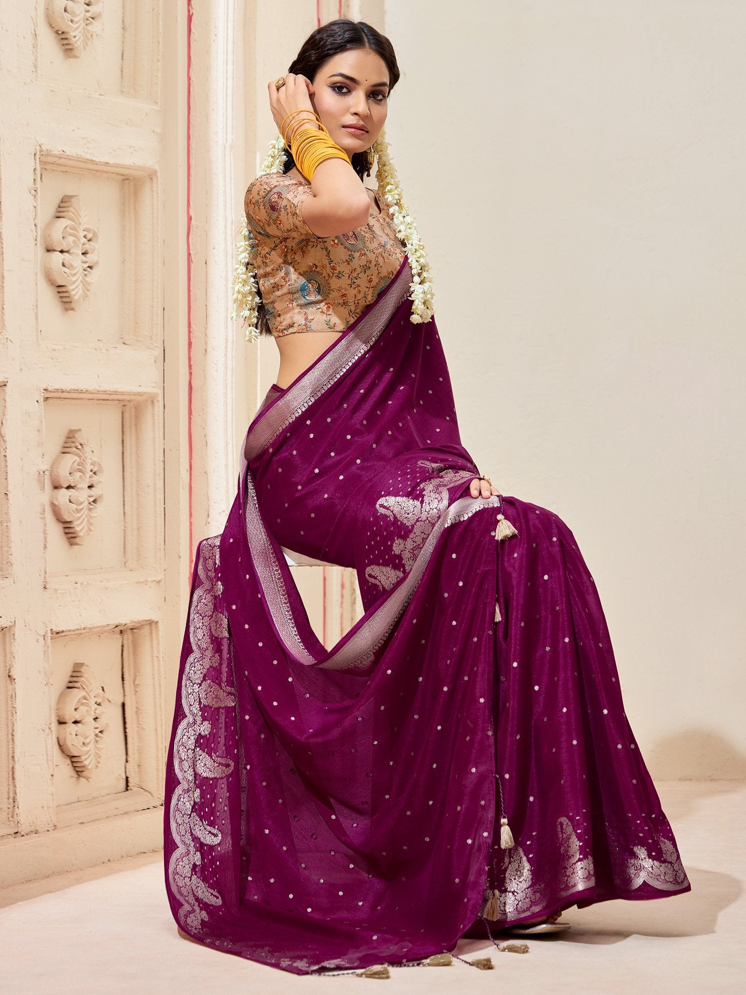 partywear designer saree for festive occasions