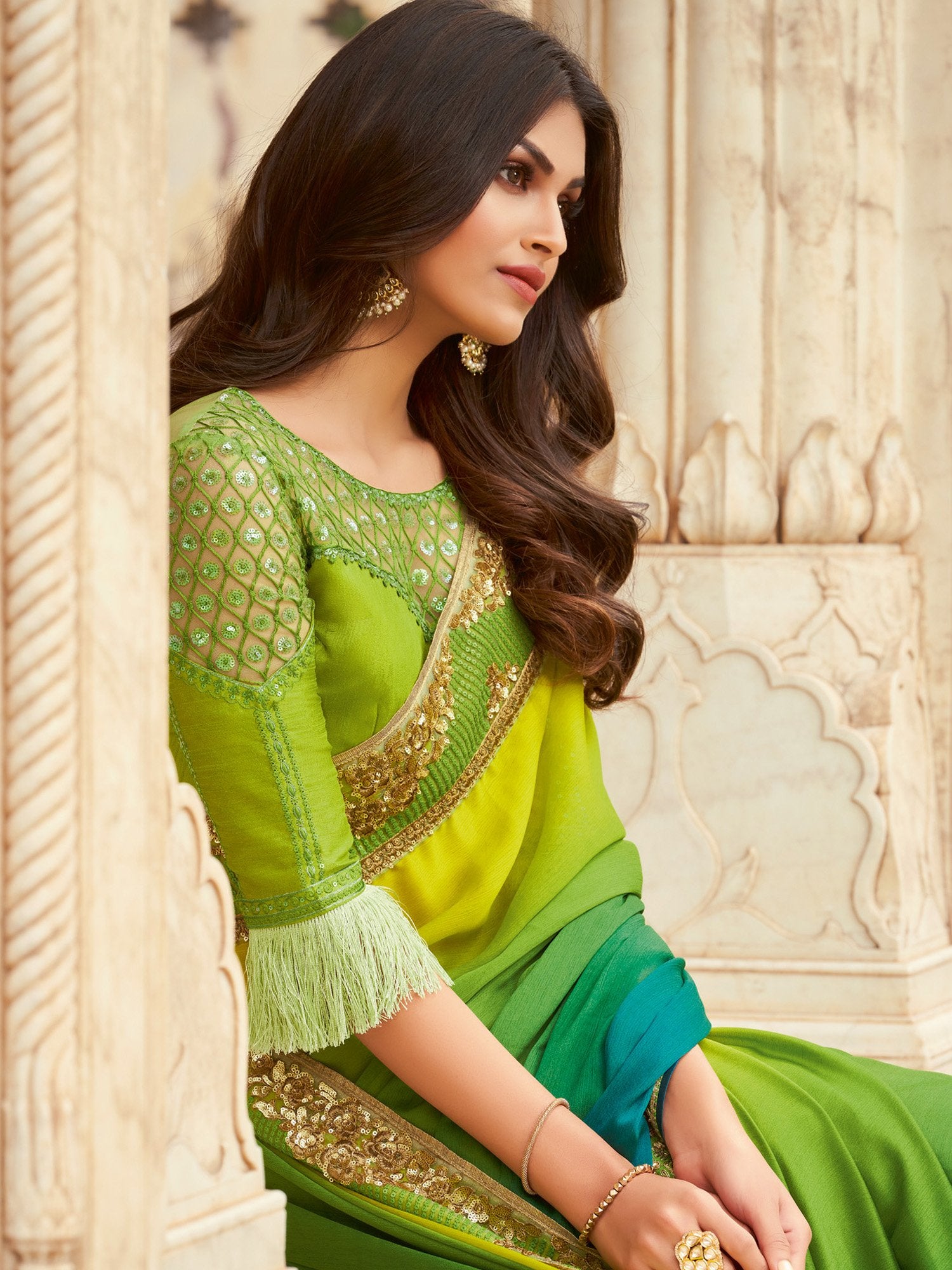 partywear designer saree for festive occasions