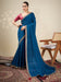 Blue Blue Party Wear Vichitra Silk Embellished Saree