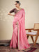 Pink Peach Party Wear Vichitra Silk Embellished Saree