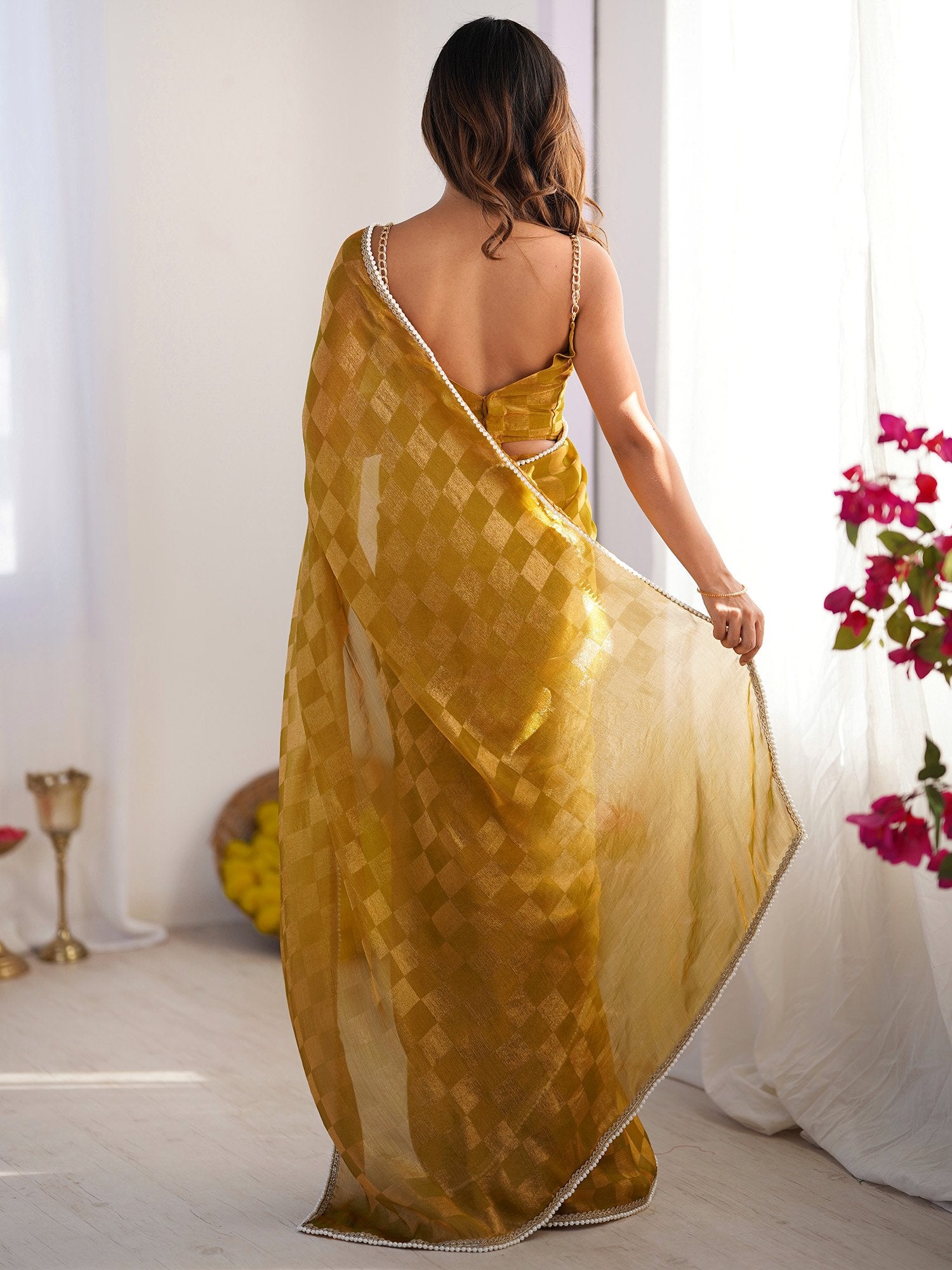 partywear designer saree for festive occasions