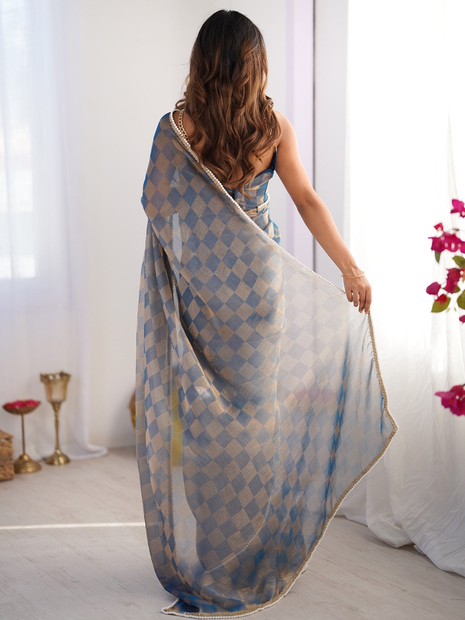 partywear designer saree for festive occasions