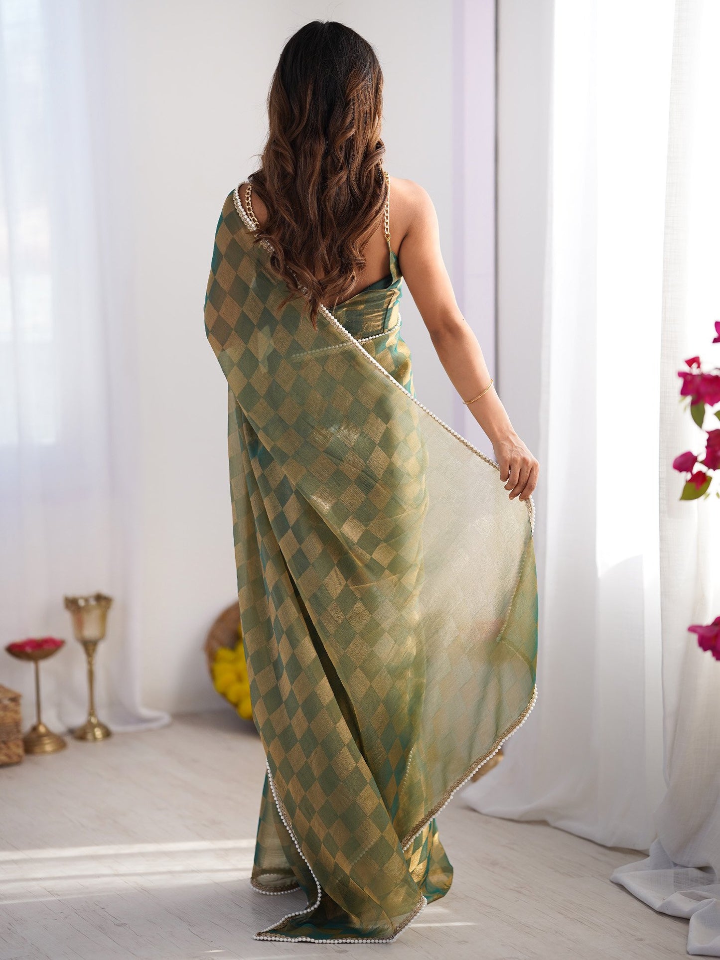 partywear designer saree for festive occasions