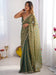 Green Green Party Wear Chiffon Embellished Saree