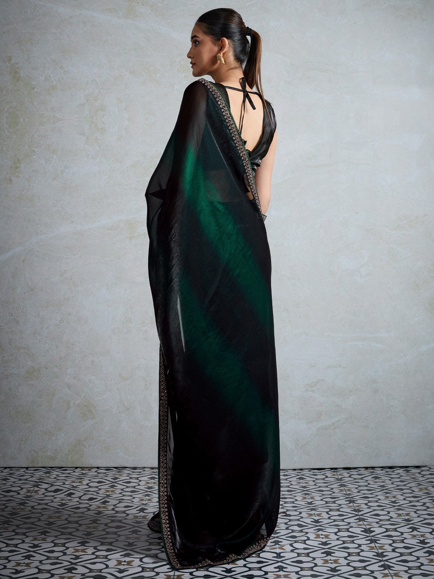 partywear designer saree for festive occasions
