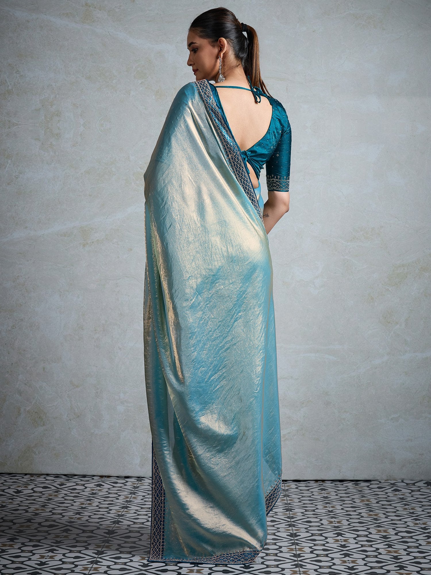 partywear designer saree for festive occasions
