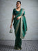 green Teal Party Wear Vichitra Silk Embellished Saree