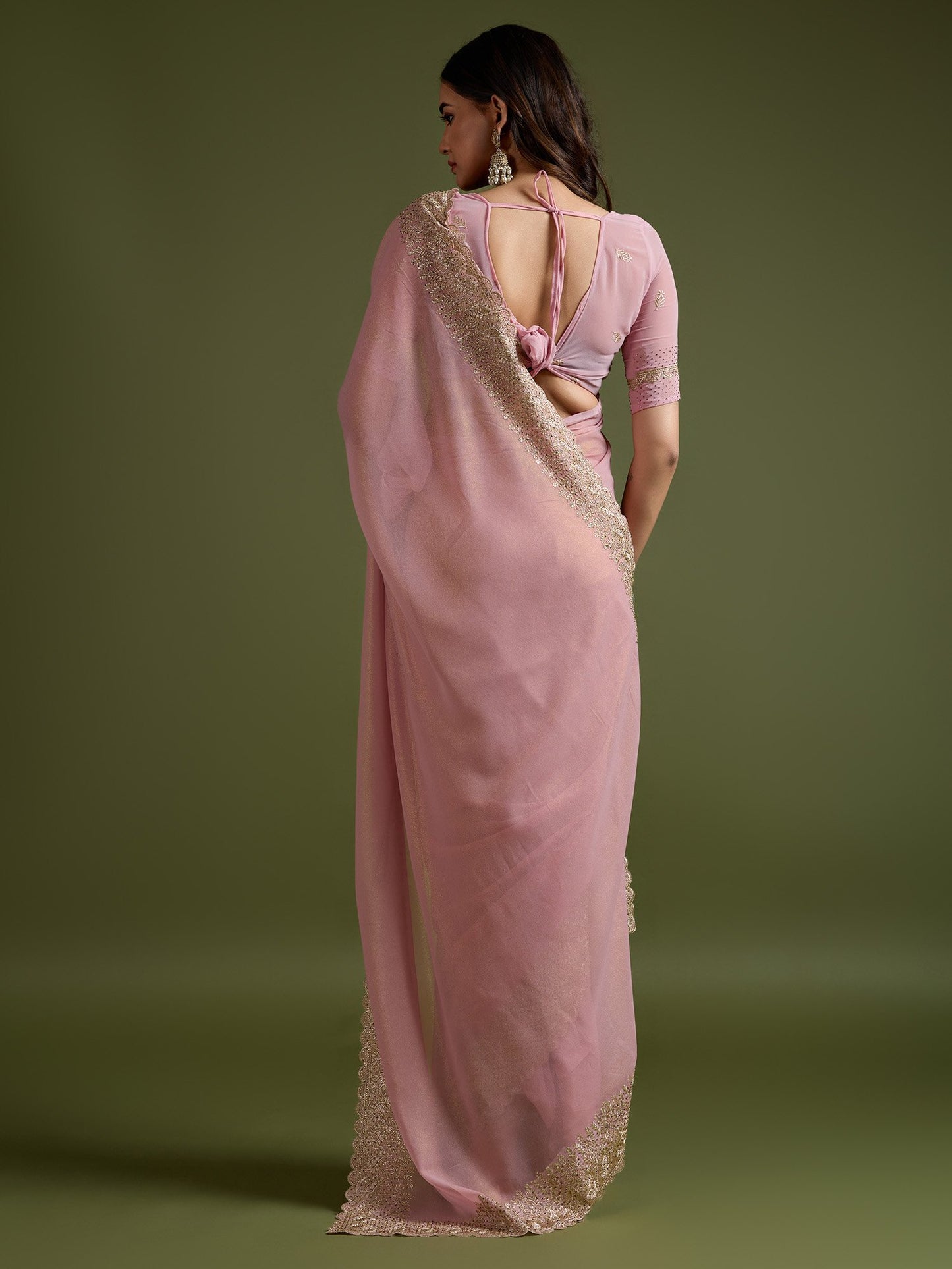 partywear designer saree for festive occasions