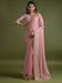 Pink Peach Party Wear Georgette Embellished Saree