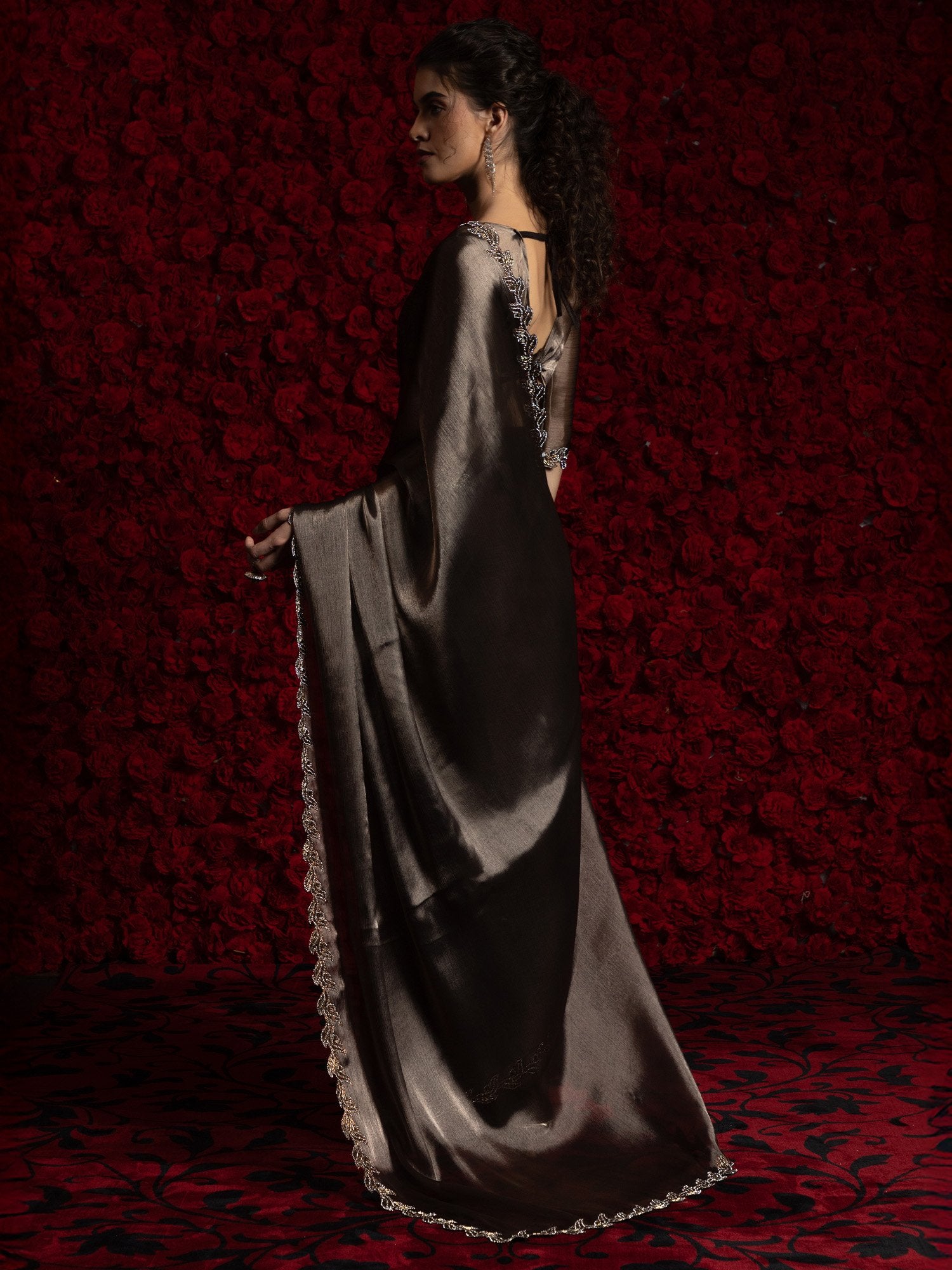 partywear designer saree for festive occasions