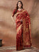 Maroon Maroon Kanjeevaram Litchi Silk Woven Saree