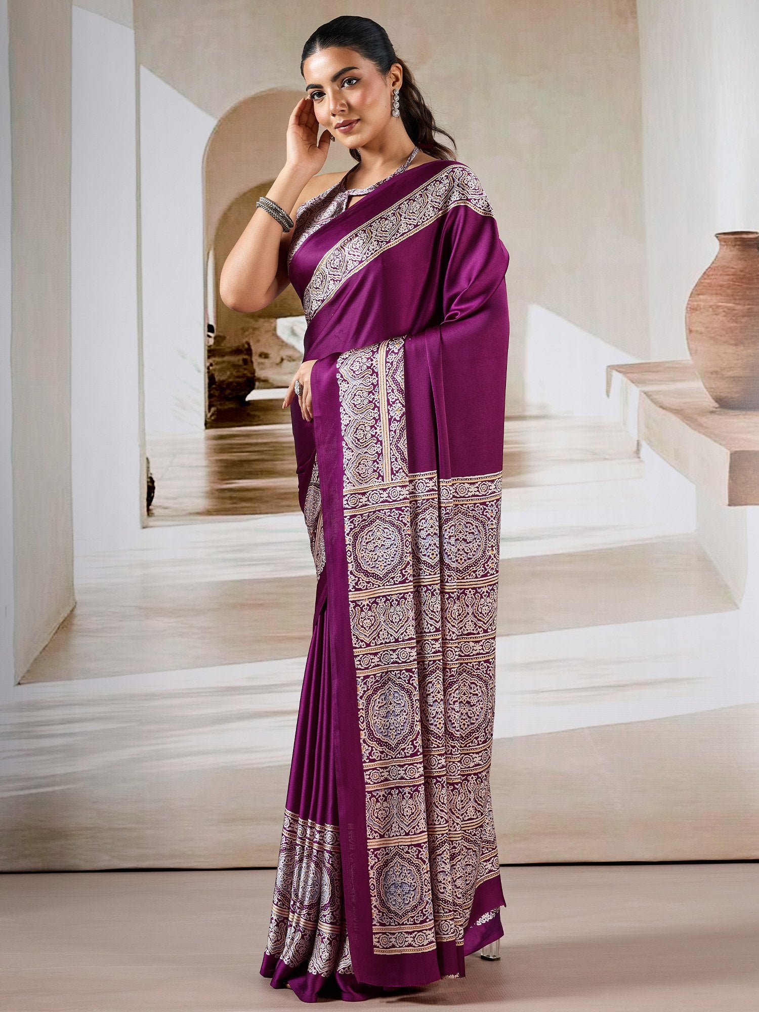 partywear designer saree for festive occasions