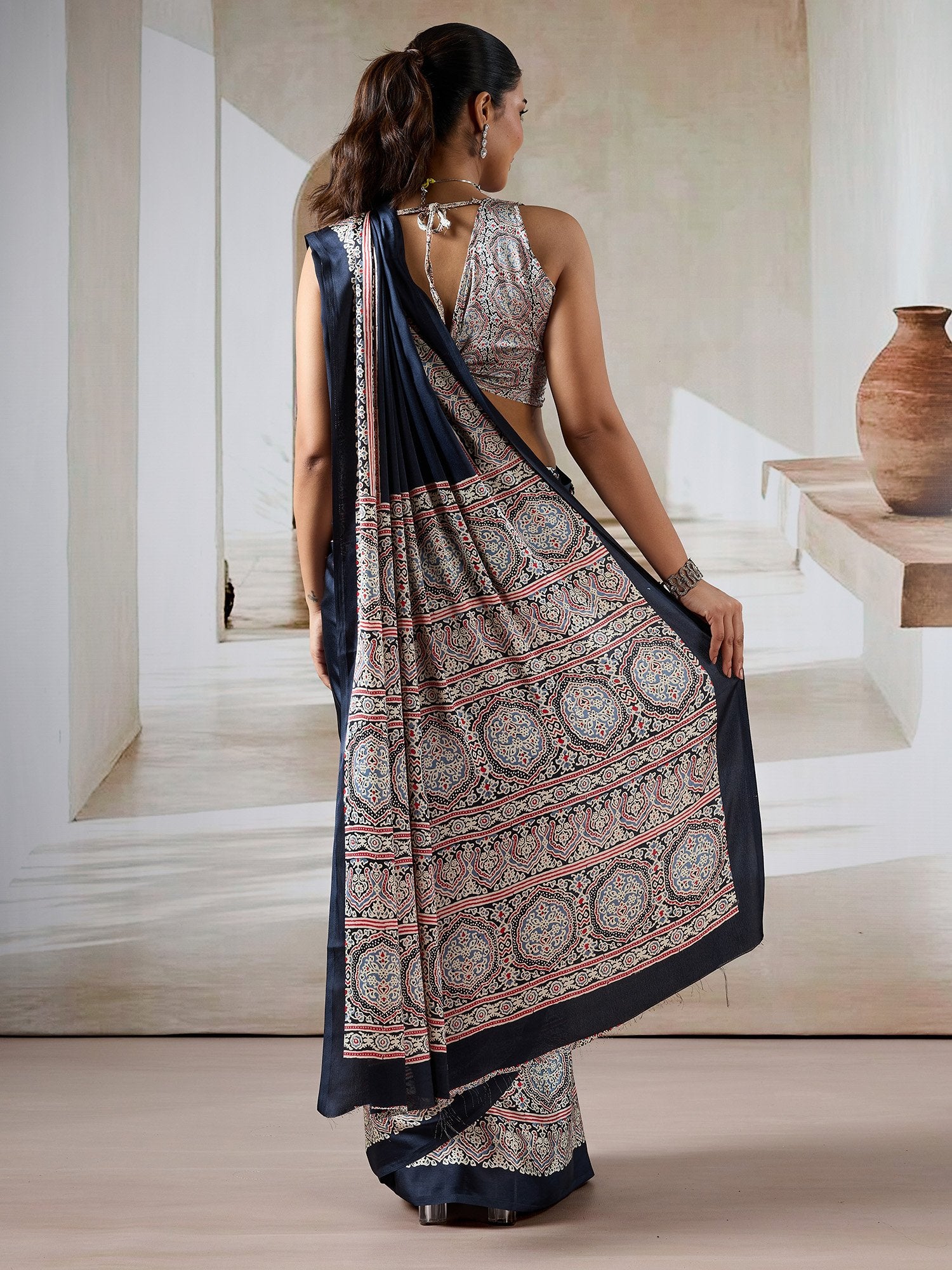 partywear designer saree for festive occasions