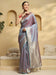 Blue Light Banarasi Soft Silk Woven Saree