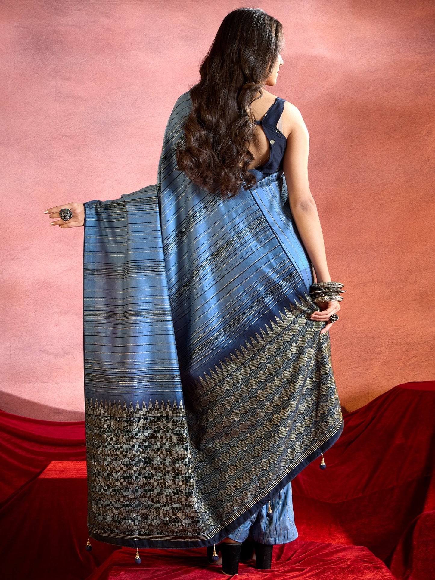 partywear designer saree for festive occasions