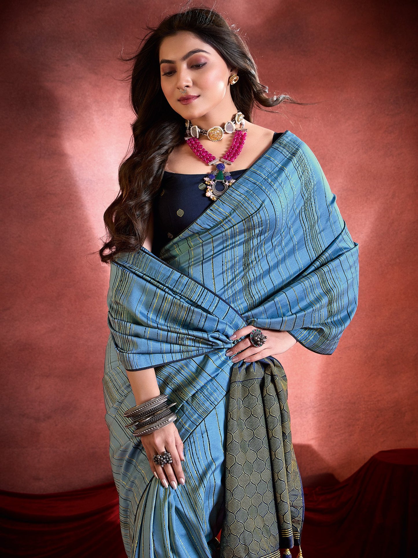 Light Tussar Tussar Silk Printed Saree