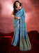 Blue Light Tussar Tussar Silk Printed Saree