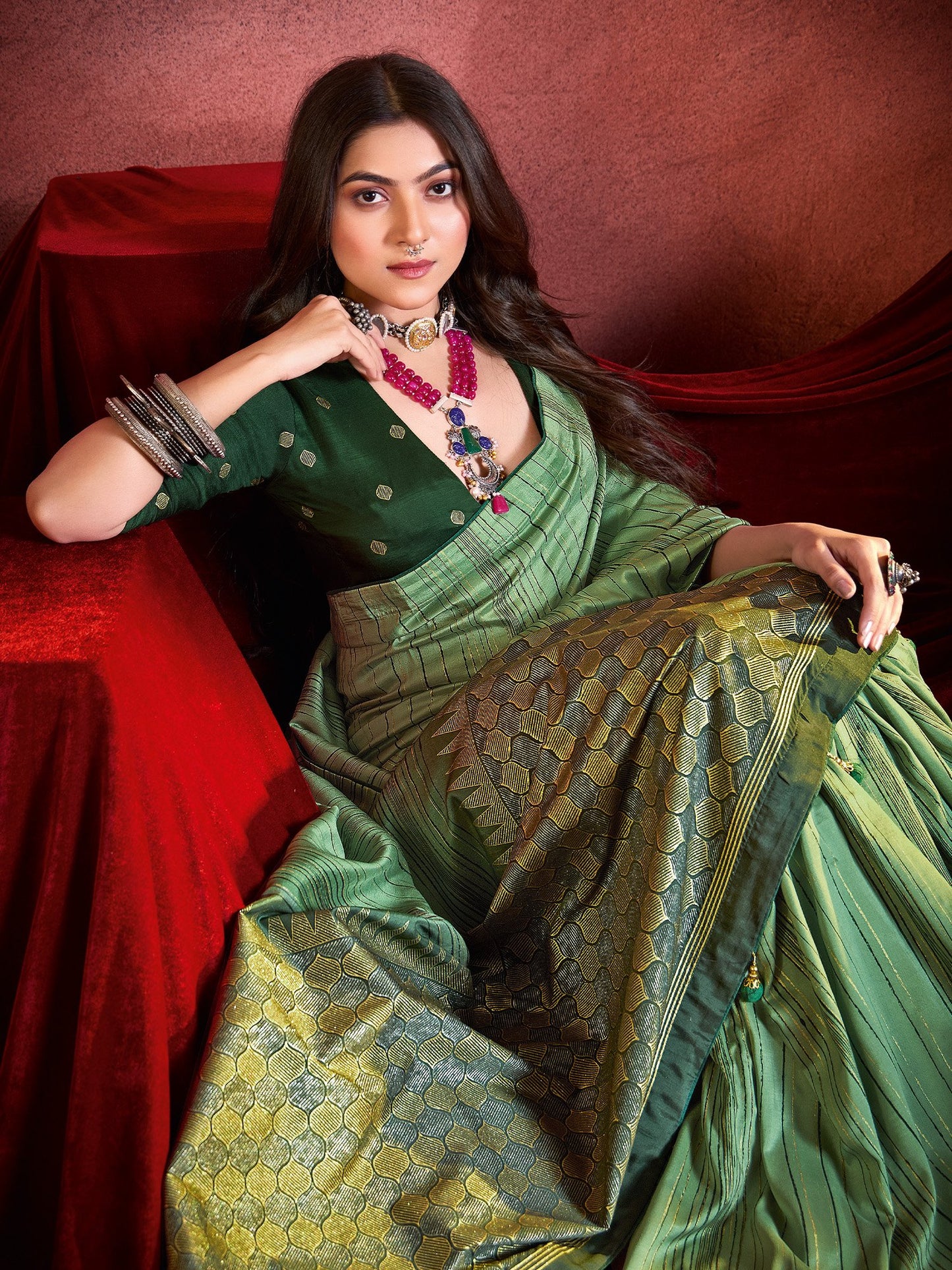 Light Tussar Tussar Silk Printed Saree