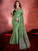 Green Light Tussar Tussar Silk Printed Saree
