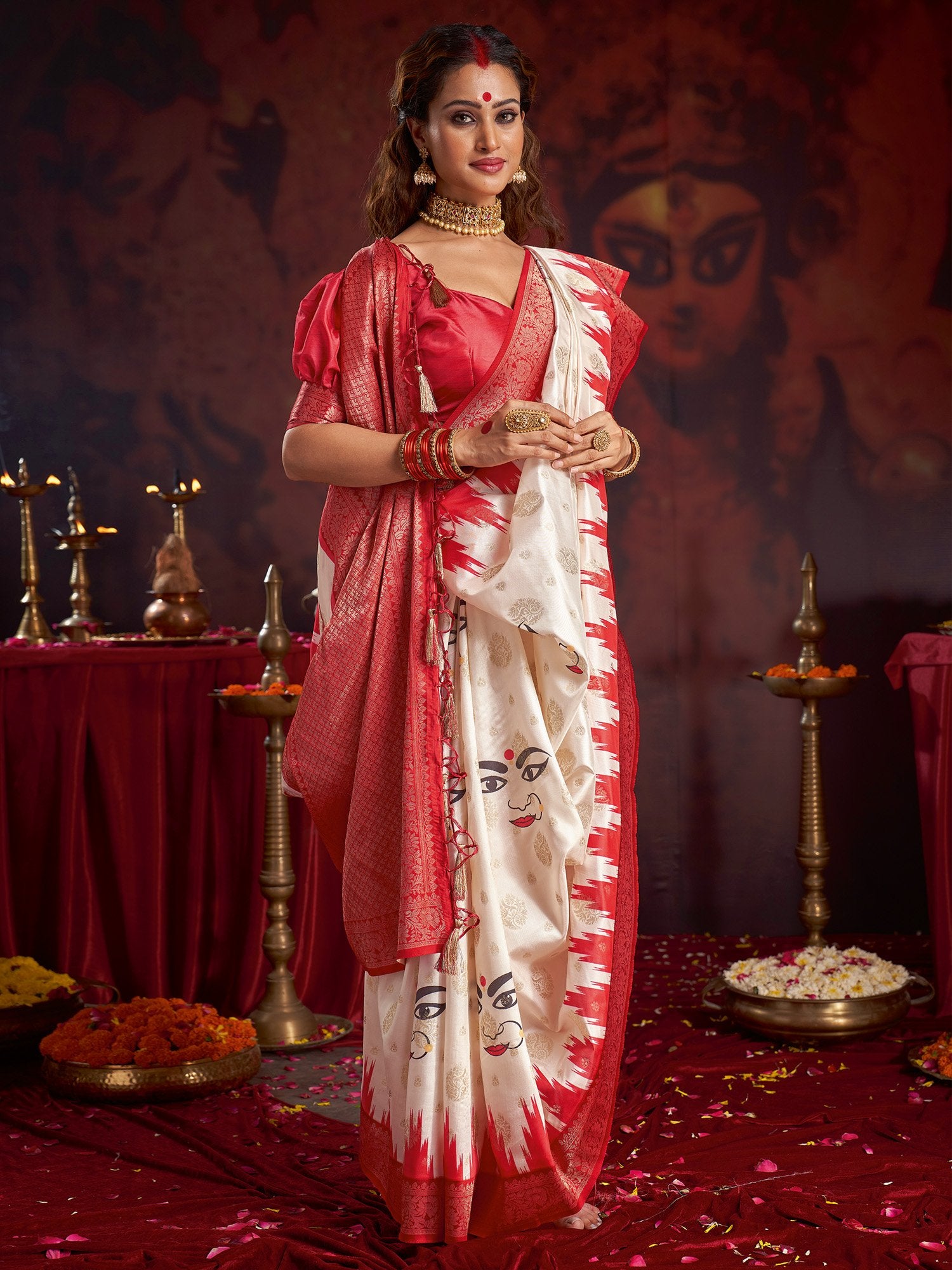 partywear designer saree for festive occasions