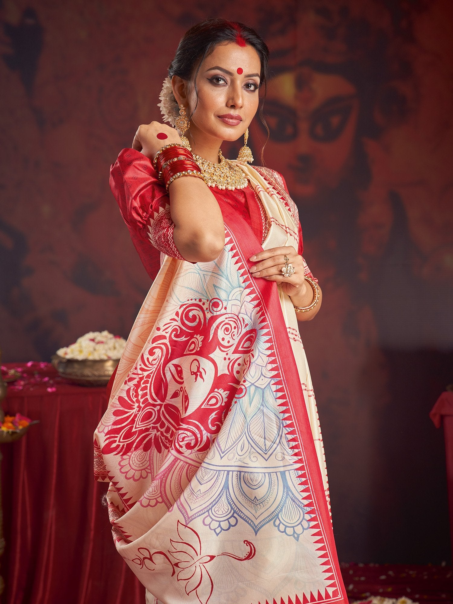 partywear designer saree for festive occasions