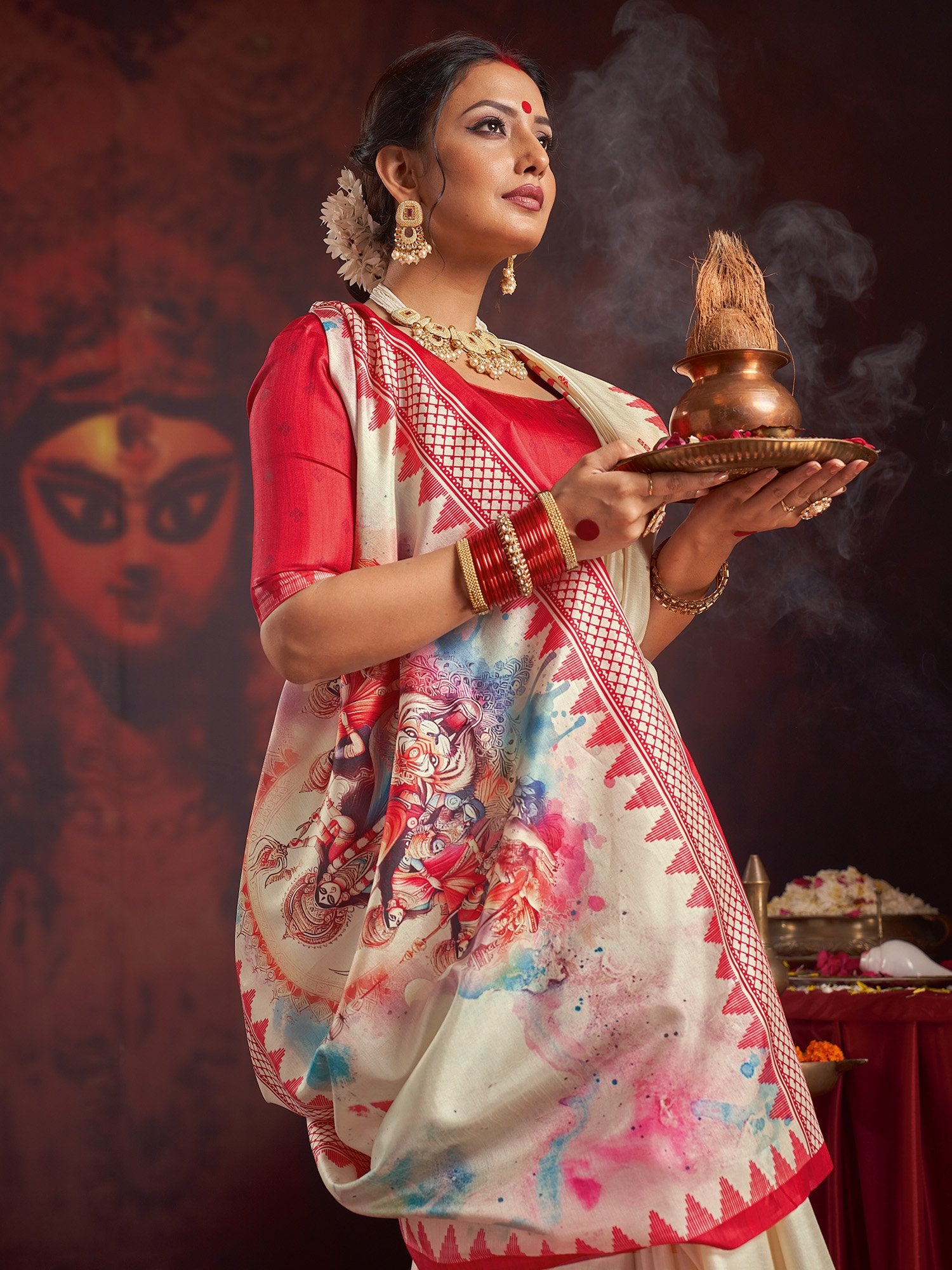 partywear designer saree for festive occasions