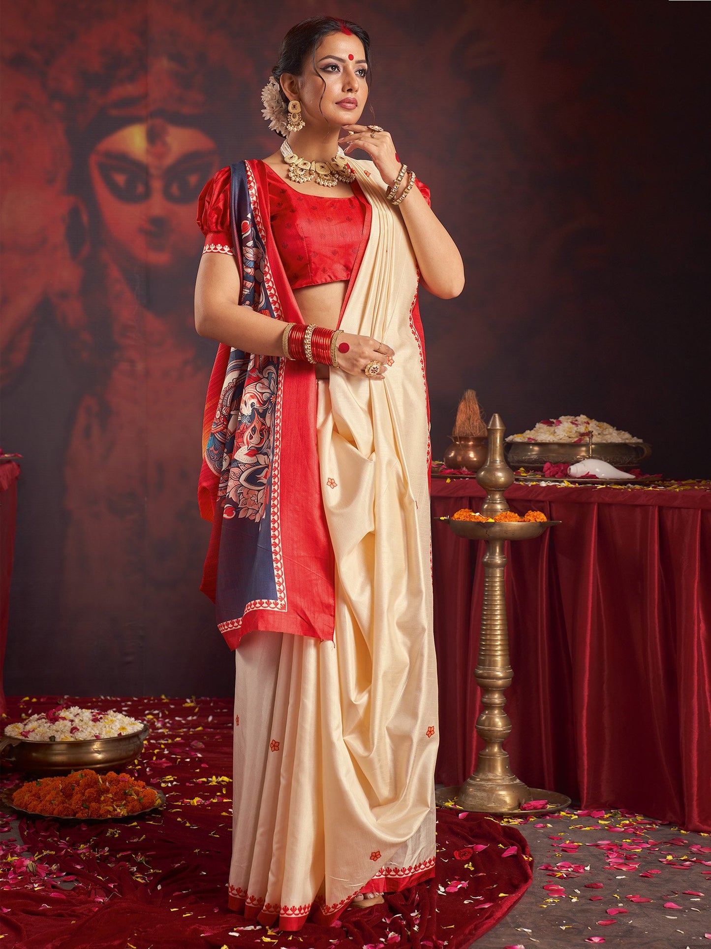 partywear designer saree for festive occasions