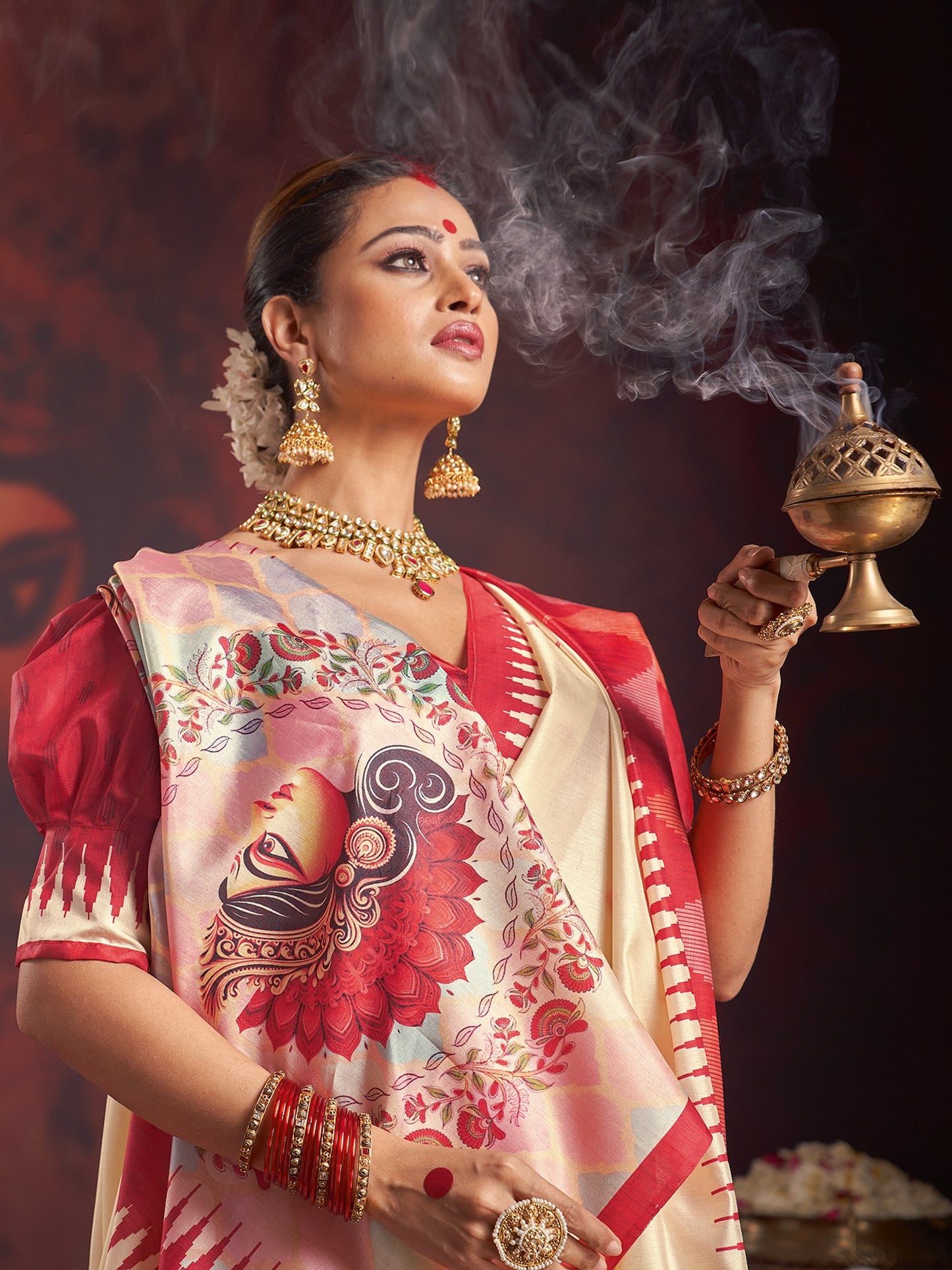 partywear designer saree for festive occasions
