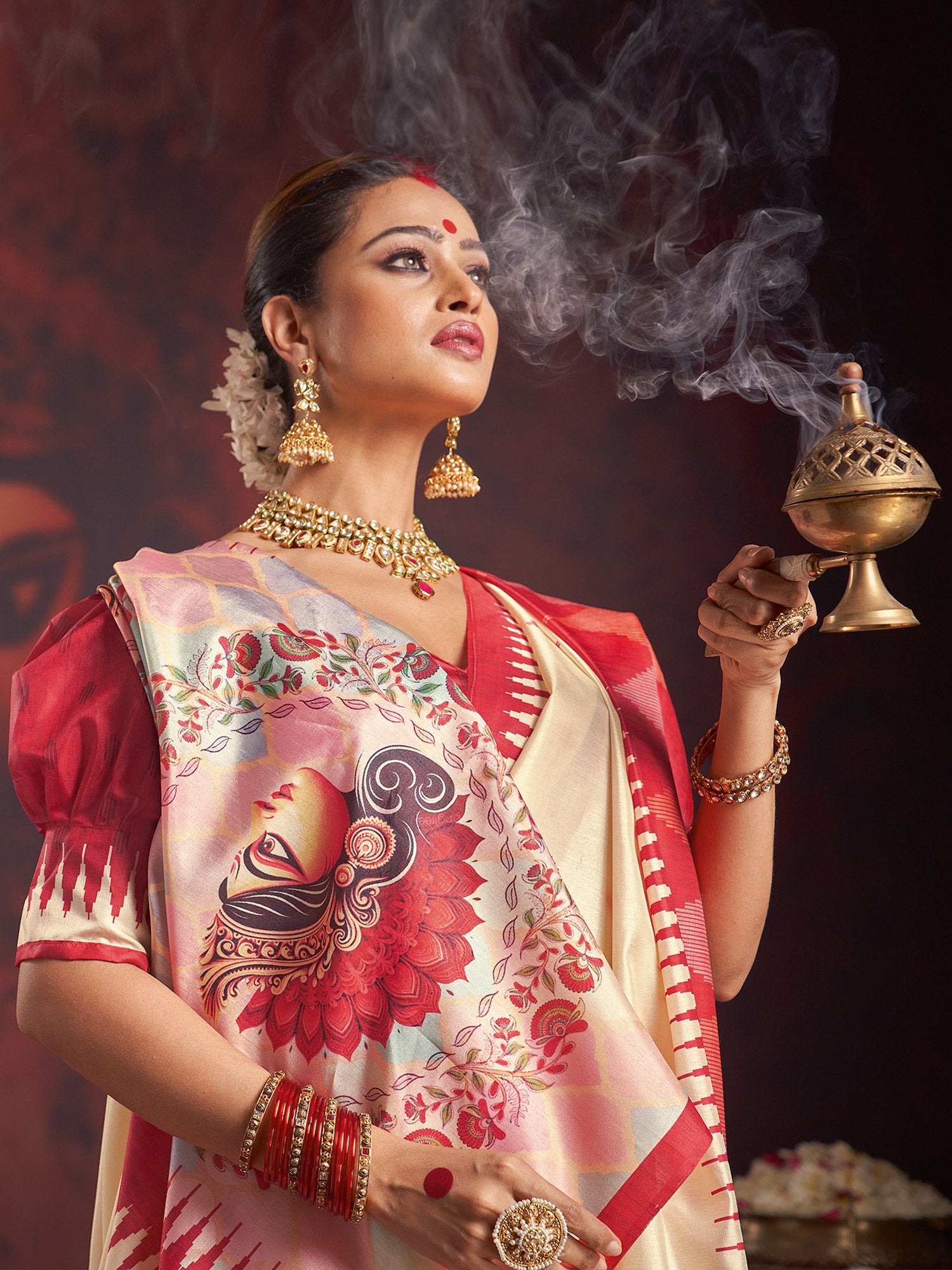 partywear designer saree for festive occasions