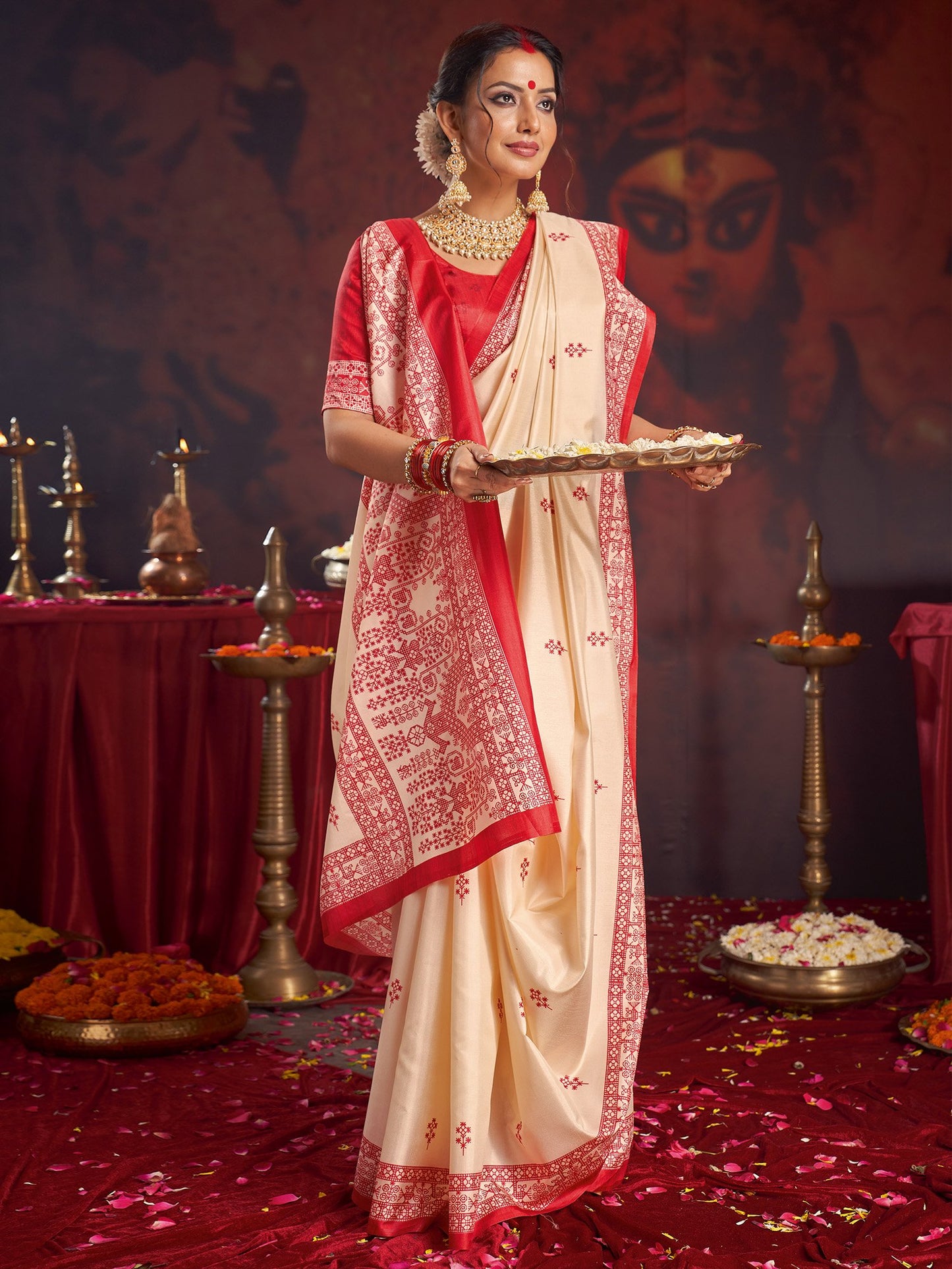 partywear designer saree for festive occasions