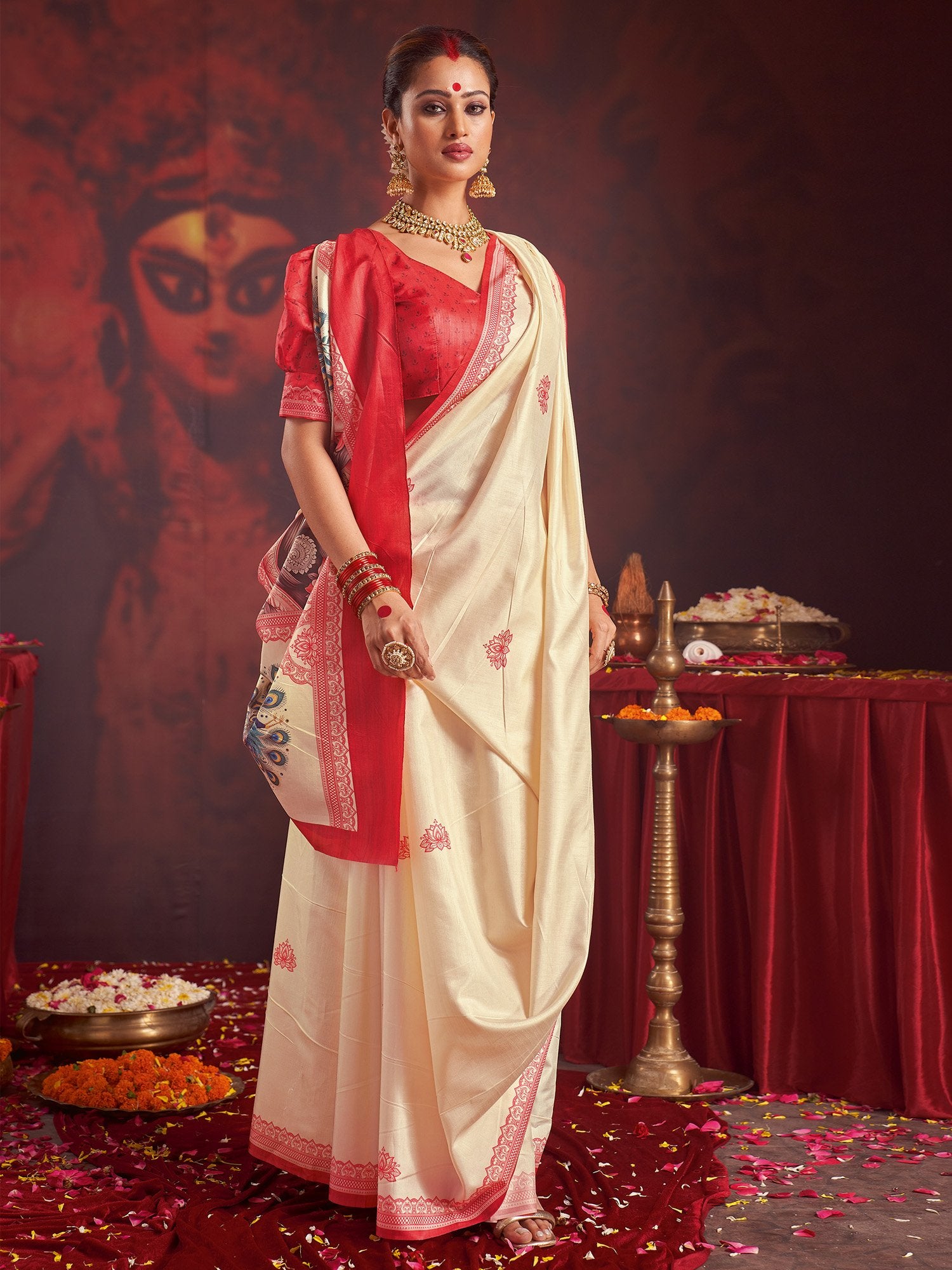 partywear designer saree for festive occasions