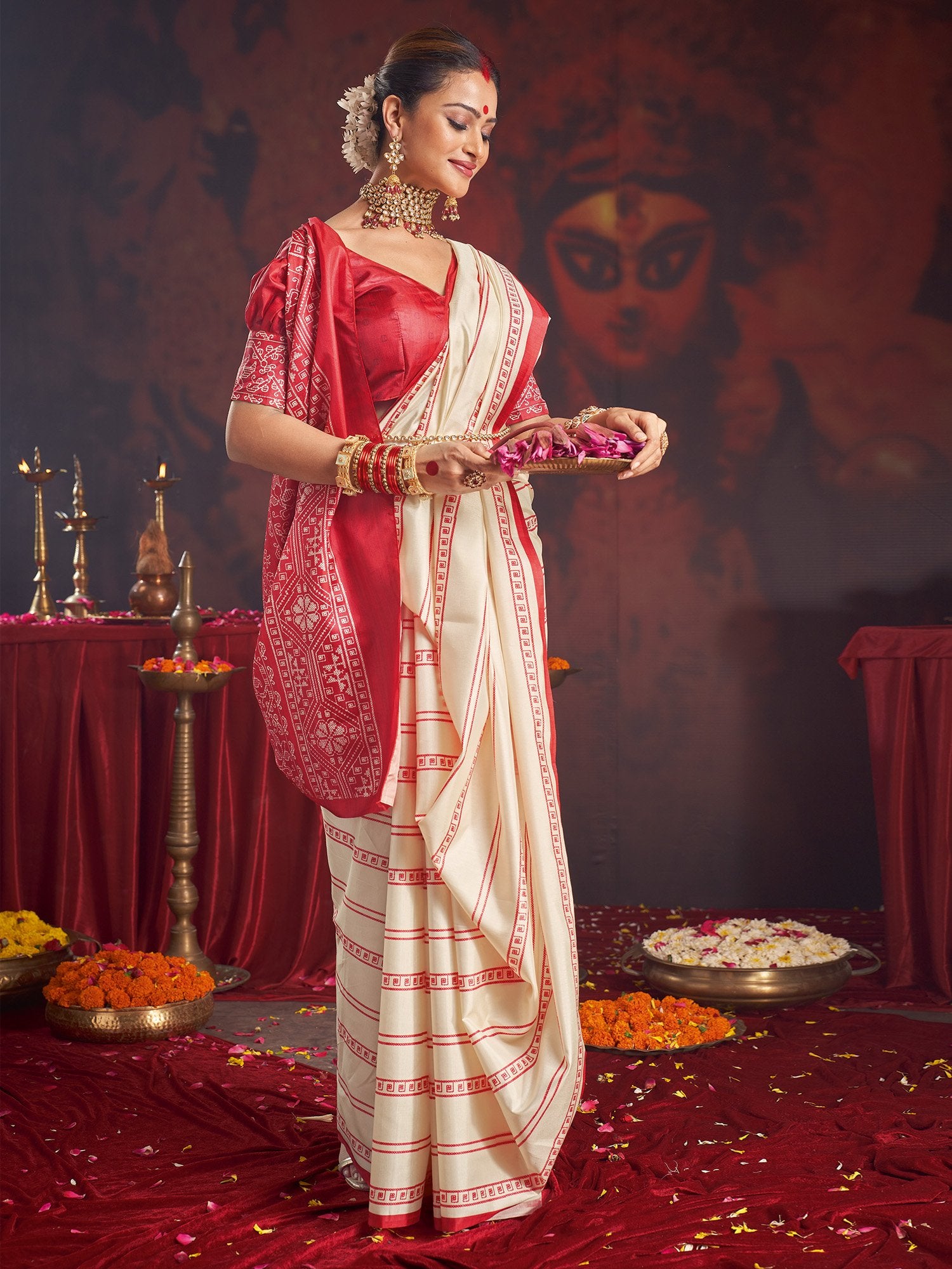 partywear designer saree for festive occasions