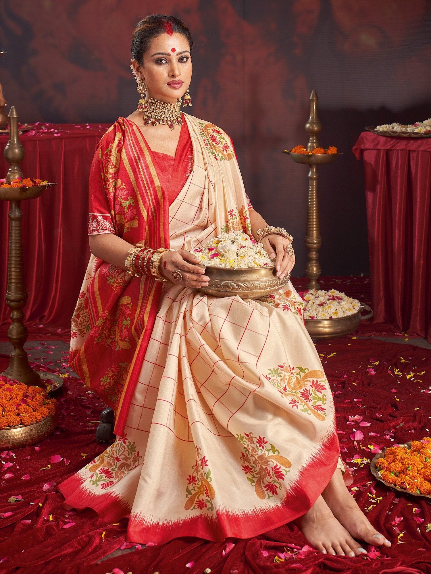 partywear designer saree for festive occasions