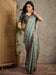 Blue Light Banarasi Silk Blend Printed Saree