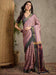 Lavender Purple Banarasi Silk Blend Printed Saree