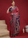 Pink Mauve Chanderi Silk Blend Digital Print Saree