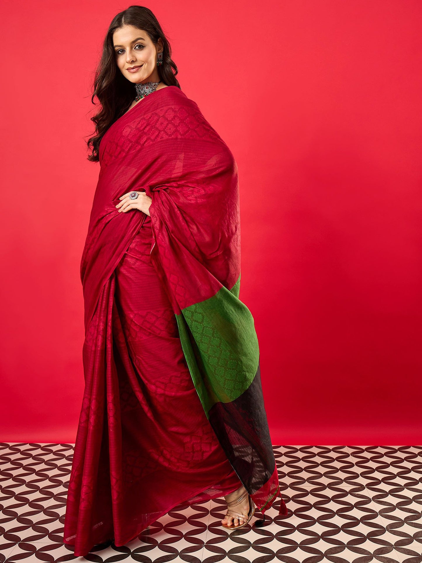 partywear designer saree for festive occasions