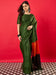Green Green Tussar Cotton Digital Print Saree