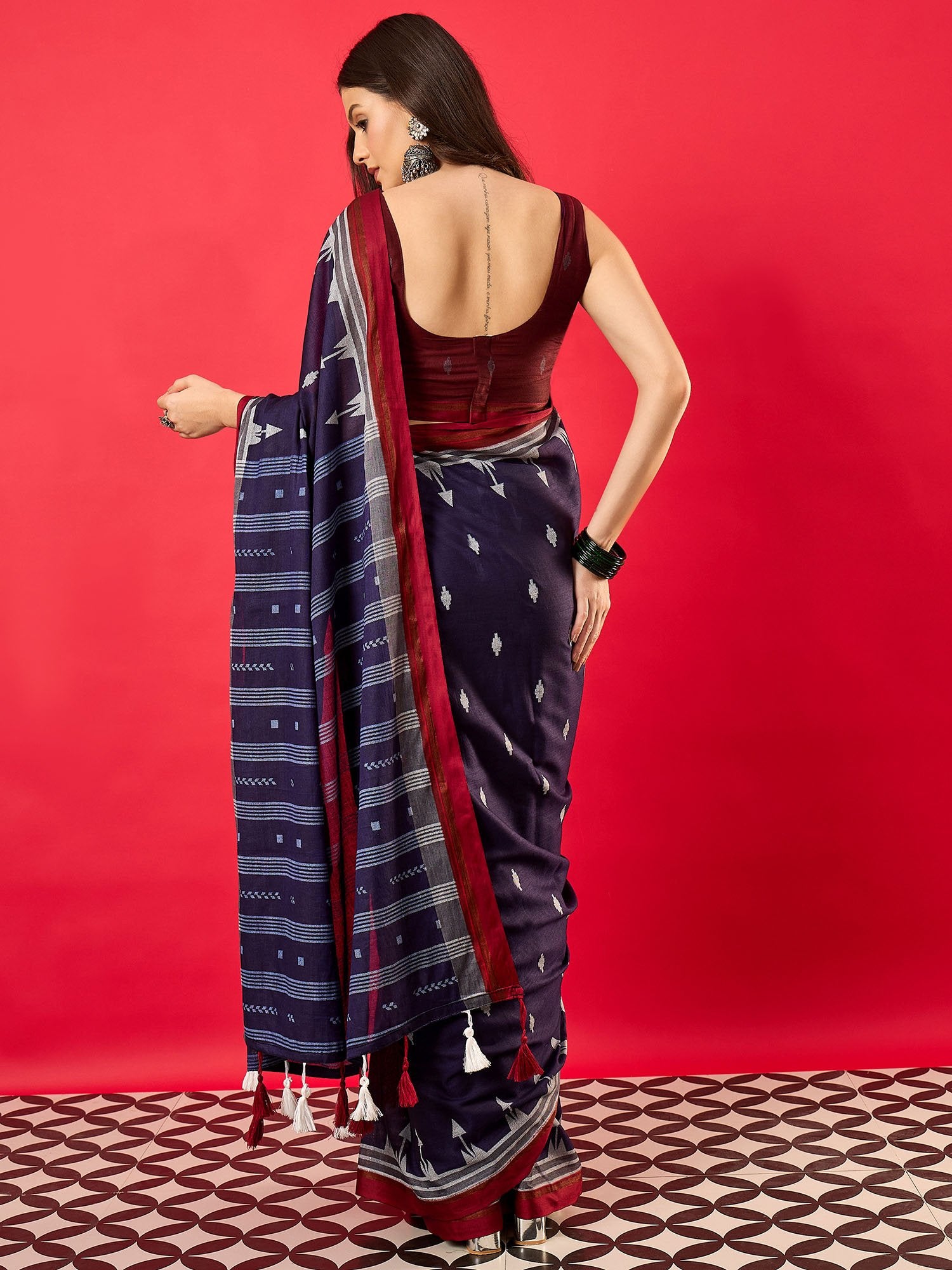 partywear designer saree for festive occasions