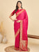Pink Pink Banarasi Viscose Woven Saree