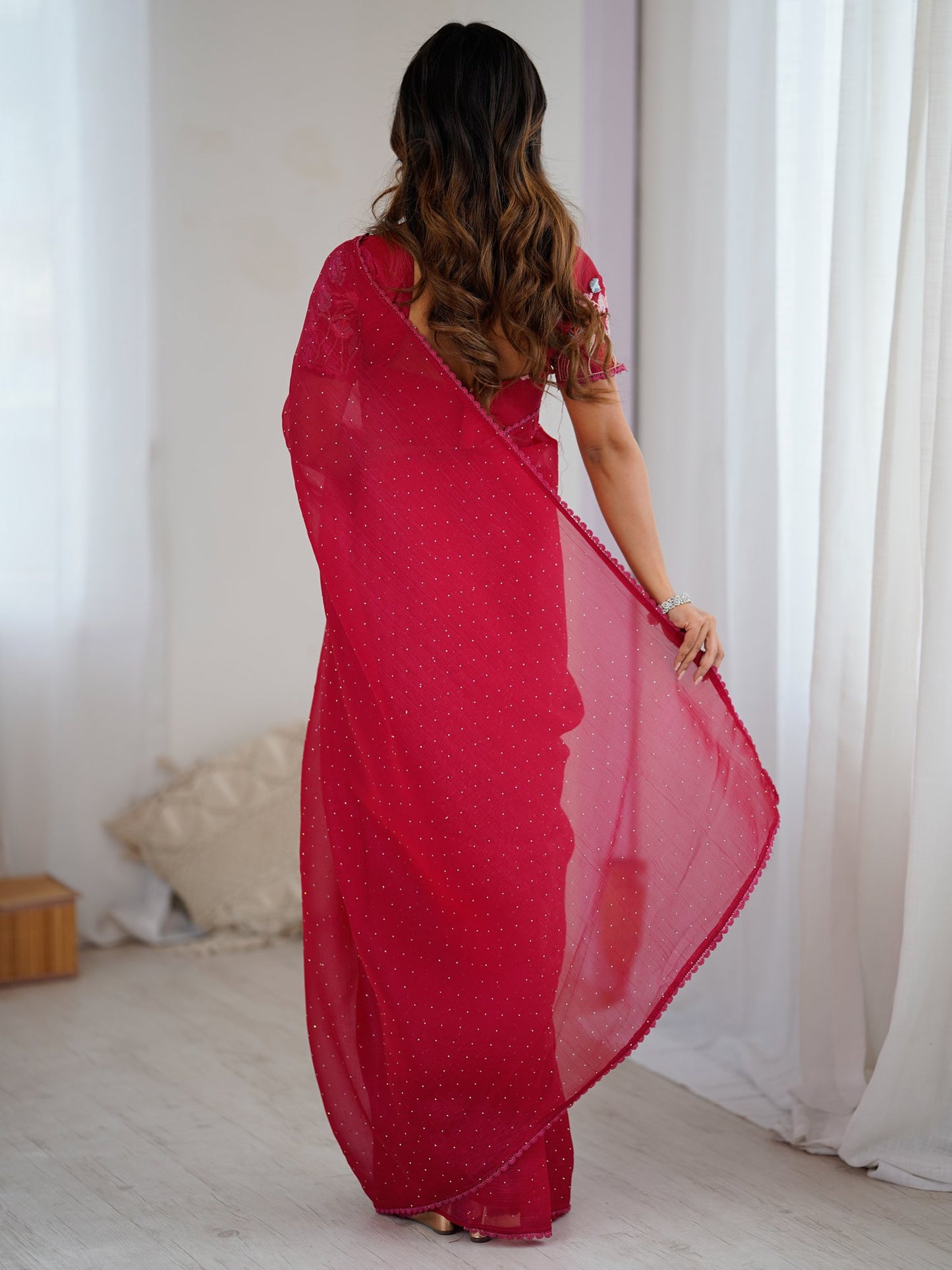 partywear designer saree for festive occasions