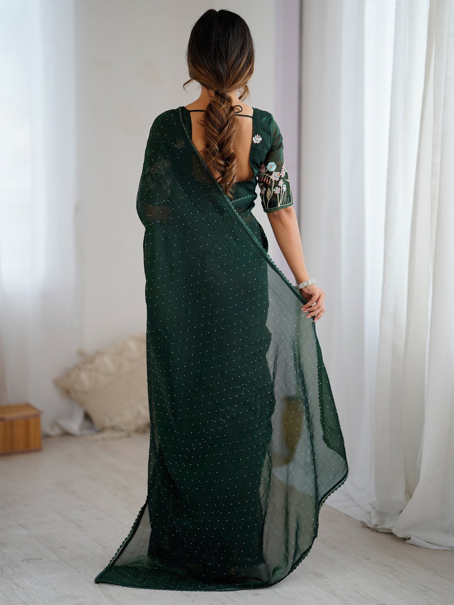 partywear designer saree for festive occasions