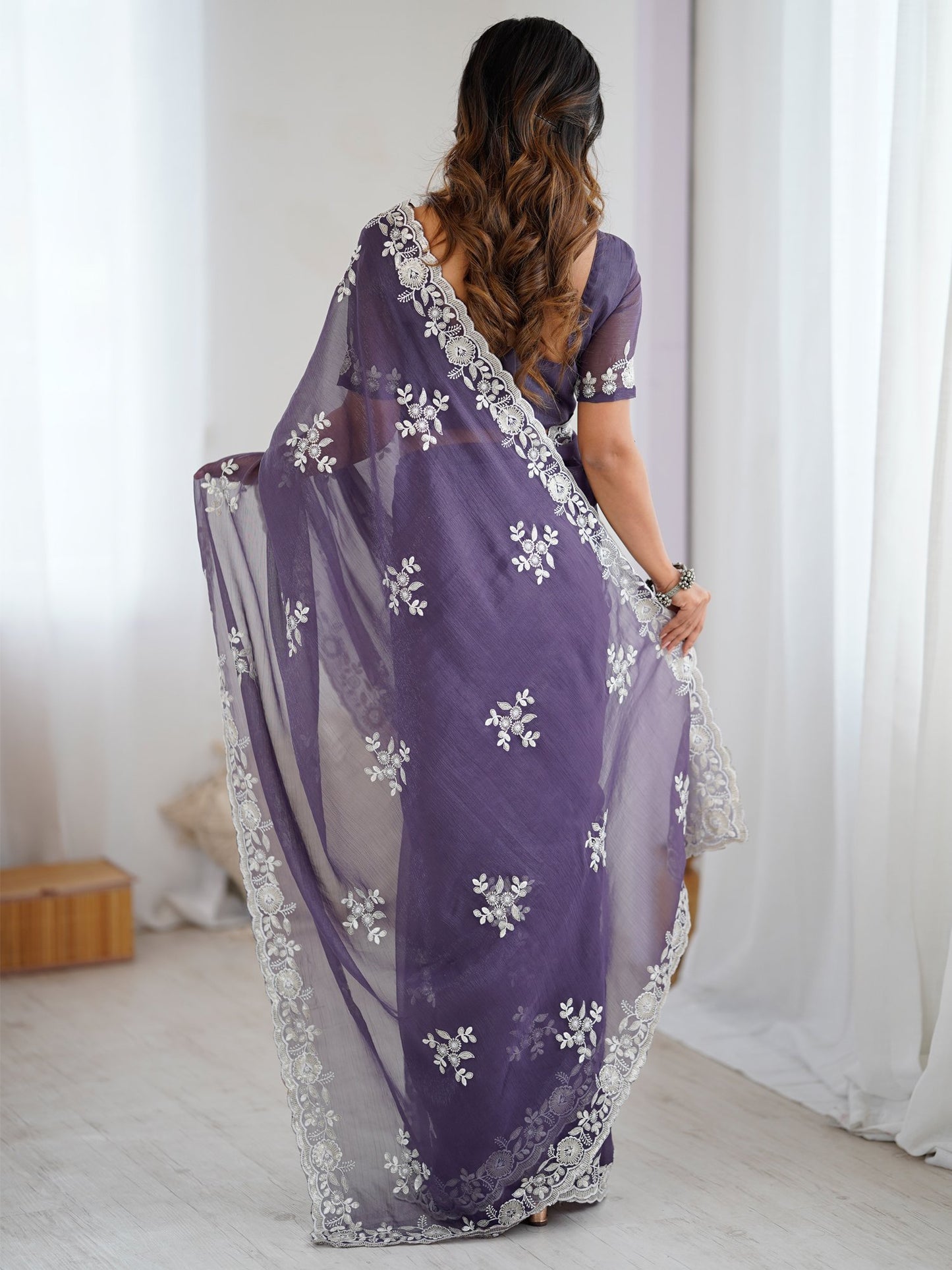 partywear designer saree for festive occasions