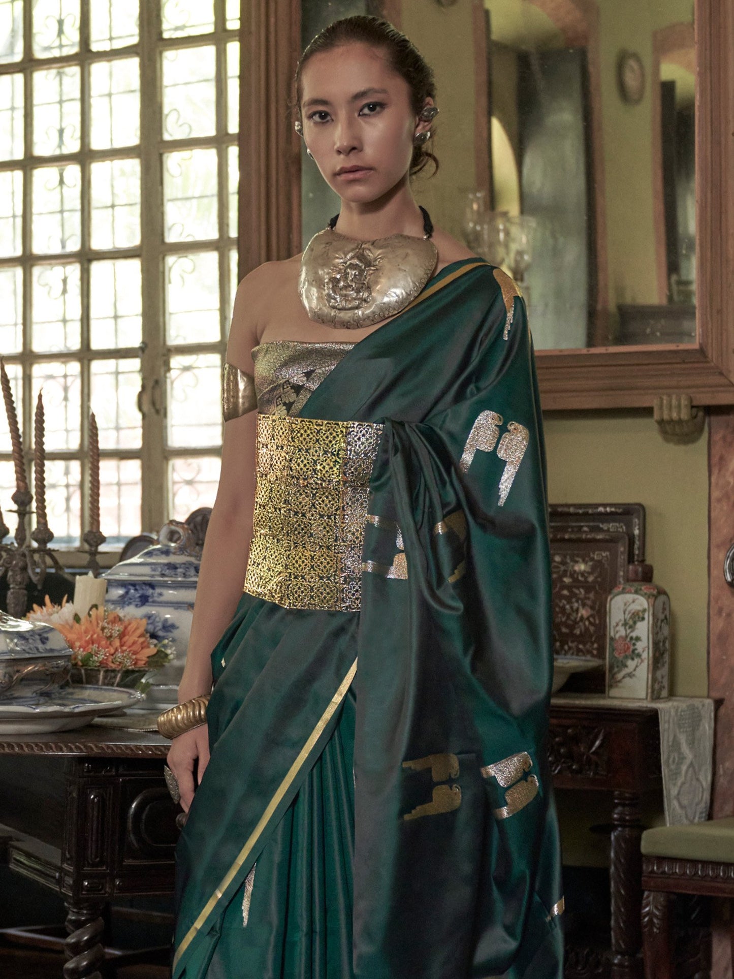 partywear designer saree for festive occasions